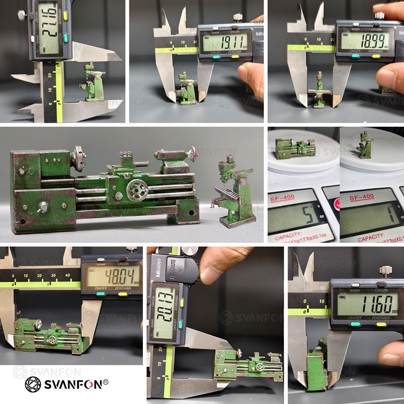 Miniature lathe model and miniature milling machine model