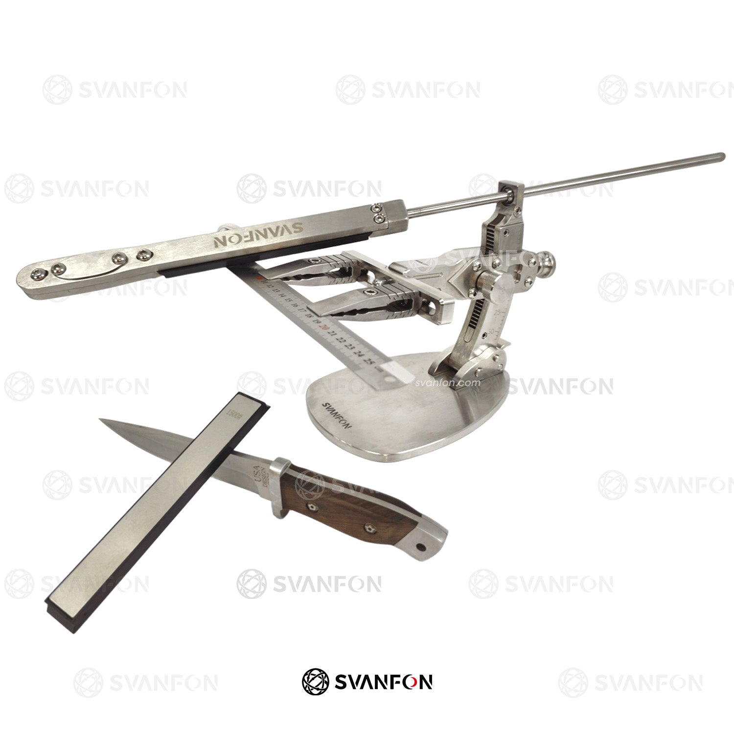 Stainless Steel Fixed Angle Knife Sharpener - SvanFon Mini Metal Mechanical Models