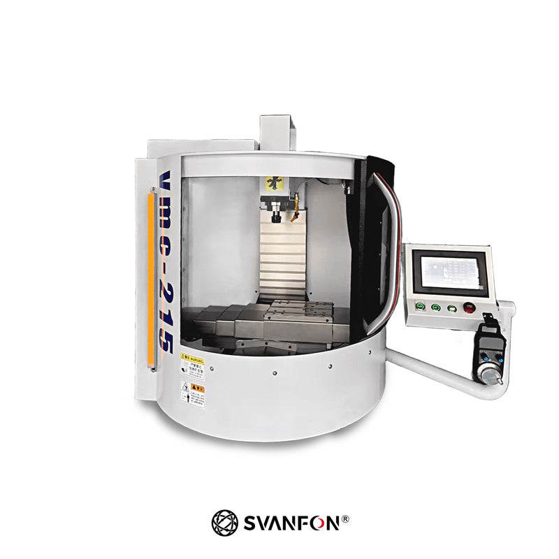 VMC - 215 Benchtop Sheet Metal CNC Machine Specifications SvanFon Mini Metal Mechanical Models